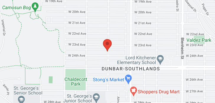 map of 3941 W 24TH AVENUE